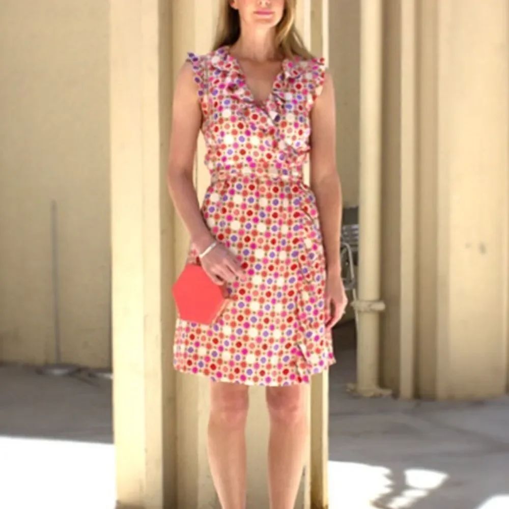 Florence Broadhurst for Kate Spade Silk Knee Length Aubrey Wrap Dress 8